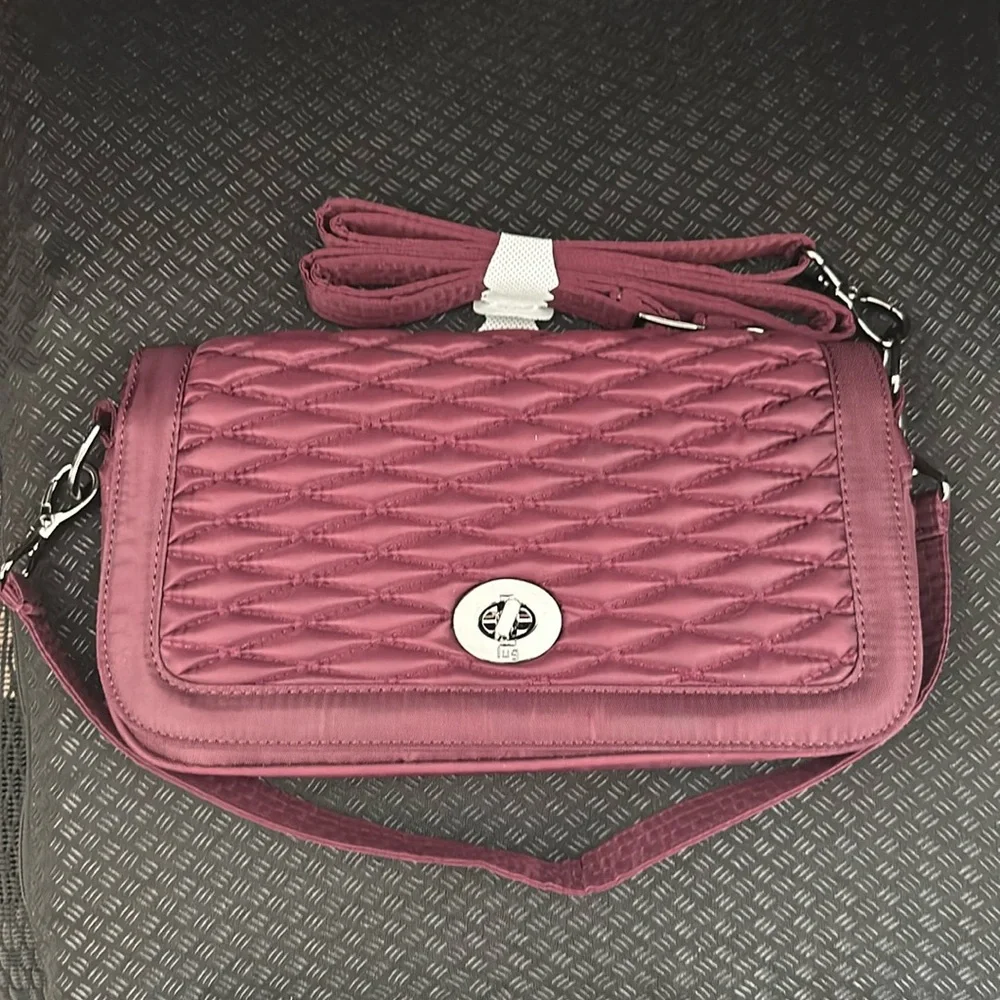 Lug Allegro crossbody-shoulder-clutch bag in wine red NWOT